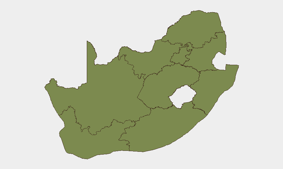South Africa sub-national risk map