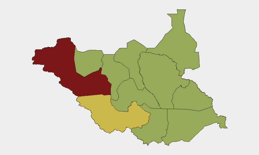 South Sudan sub-national risk map