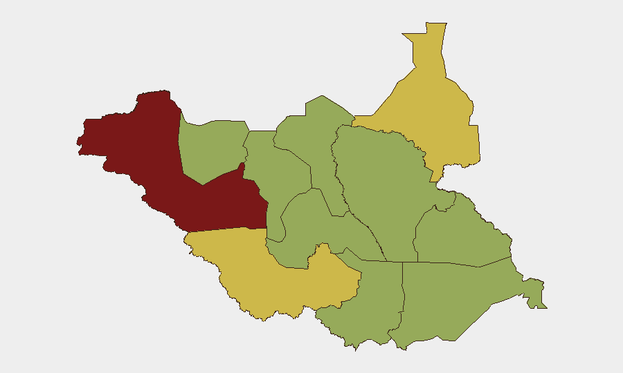 South Sudan sub-national risk map