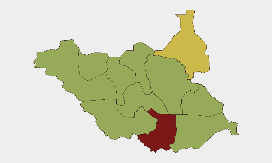 South Sudan sub-national risk map