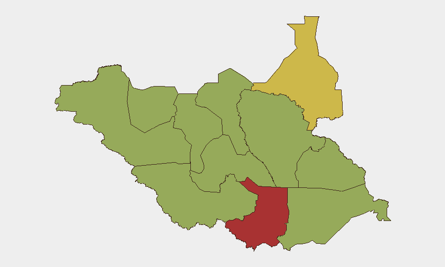 South Sudan sub-national risk map