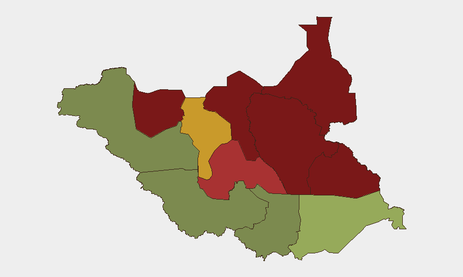 South Sudan sub-national risk map