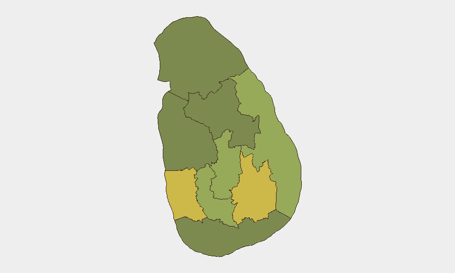 Sri Lanka sub-national risk map