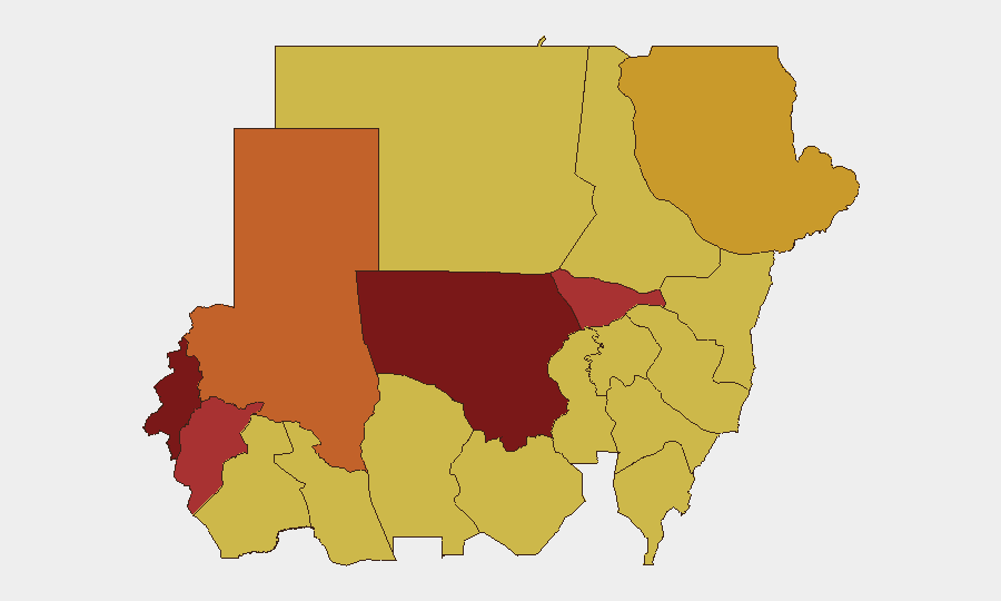 Sudan sub-national risk map
