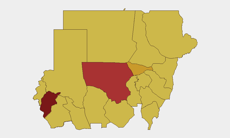 Sudan sub-national risk map
