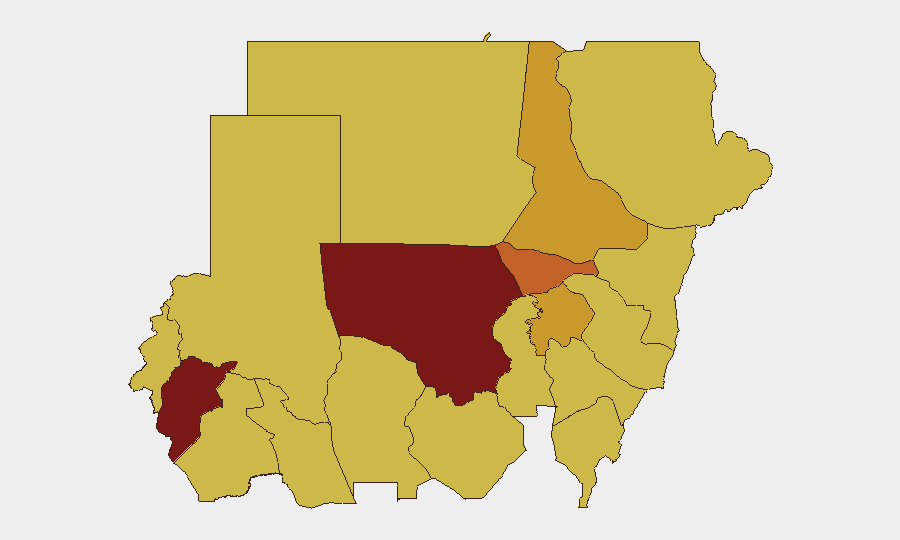 Sudan sub-national risk map