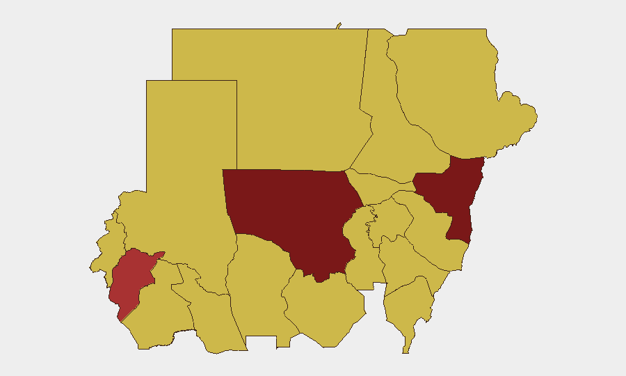 Sudan sub-national risk map