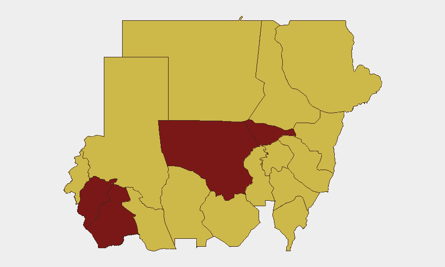 Sudan sub-national risk map