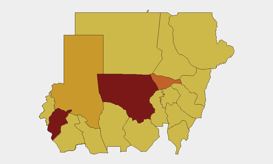 Sudan sub-national risk map
