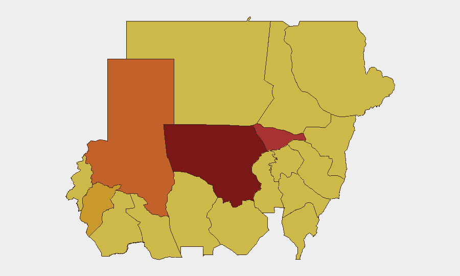 Sudan sub-national risk map