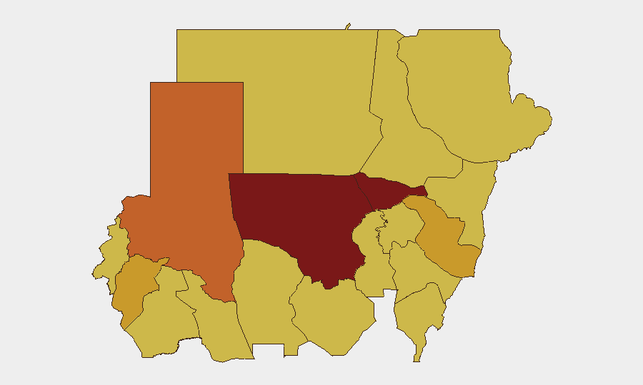 Sudan sub-national risk map