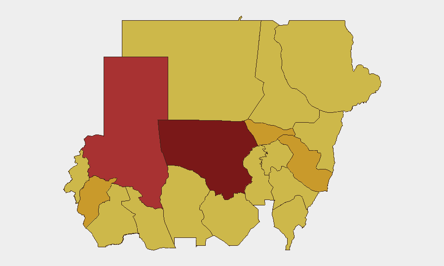 Sudan sub-national risk map