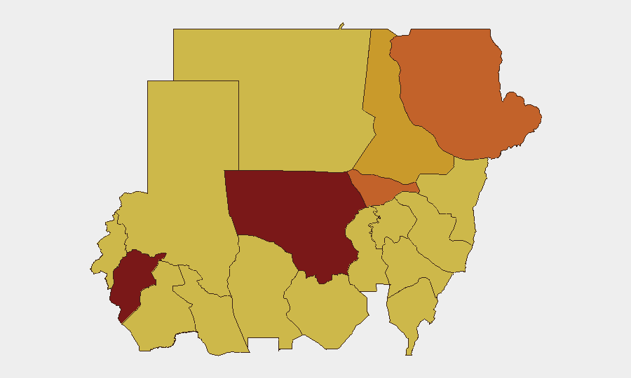 Sudan sub-national risk map