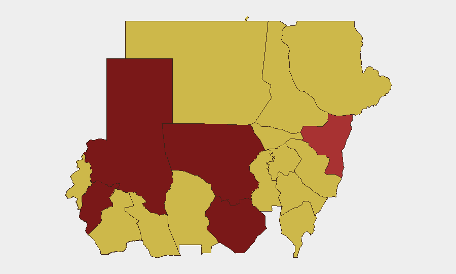 Sudan sub-national risk map