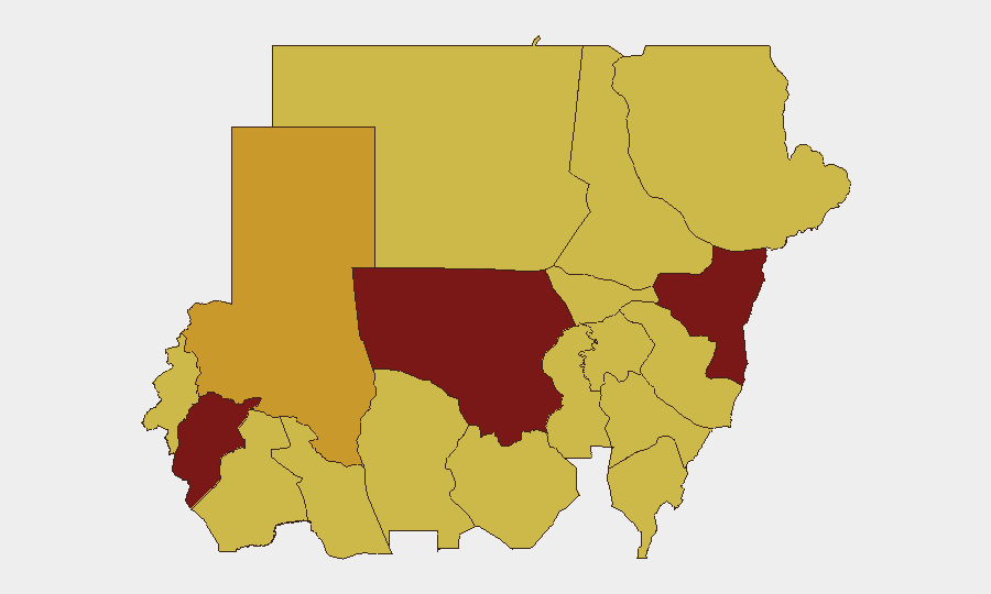 Sudan sub-national risk map