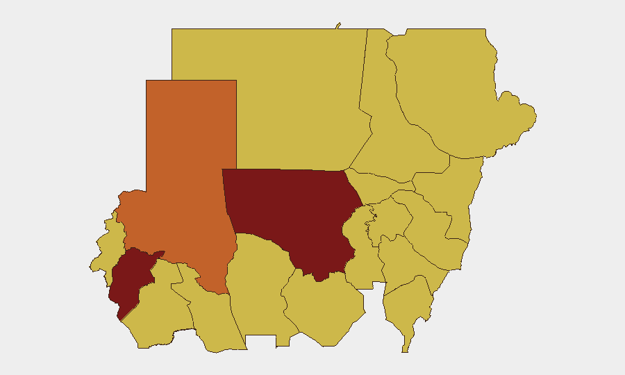 Sudan sub-national risk map