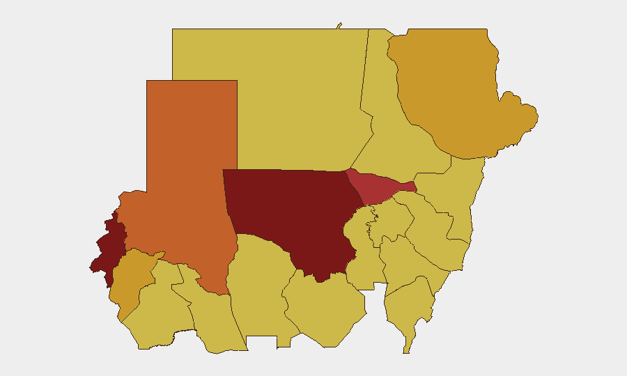 Sudan sub-national risk map