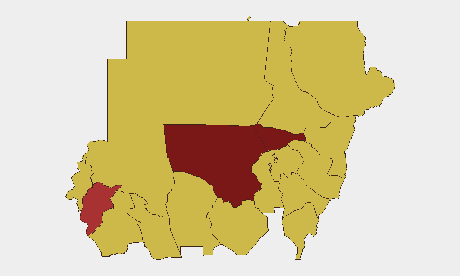 Sudan sub-national risk map