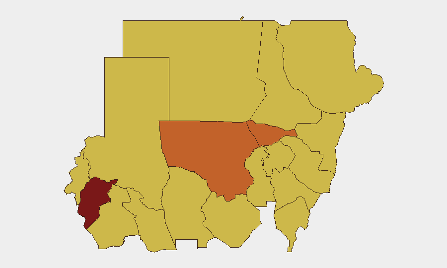 Sudan sub-national risk map