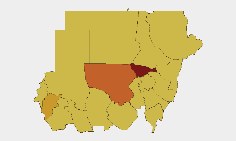 Sudan sub-national risk map