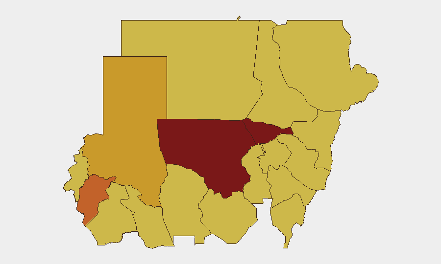 Sudan sub-national risk map