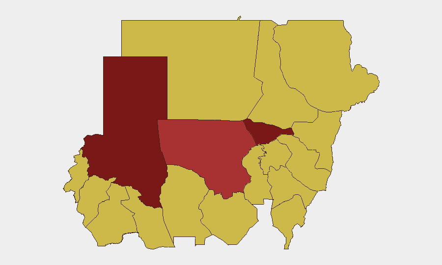 Sudan sub-national risk map