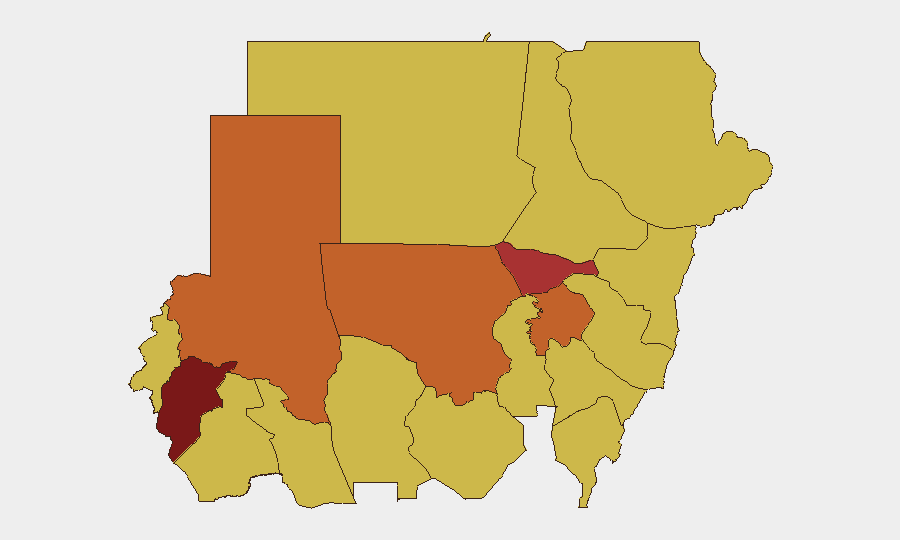 Sudan sub-national risk map