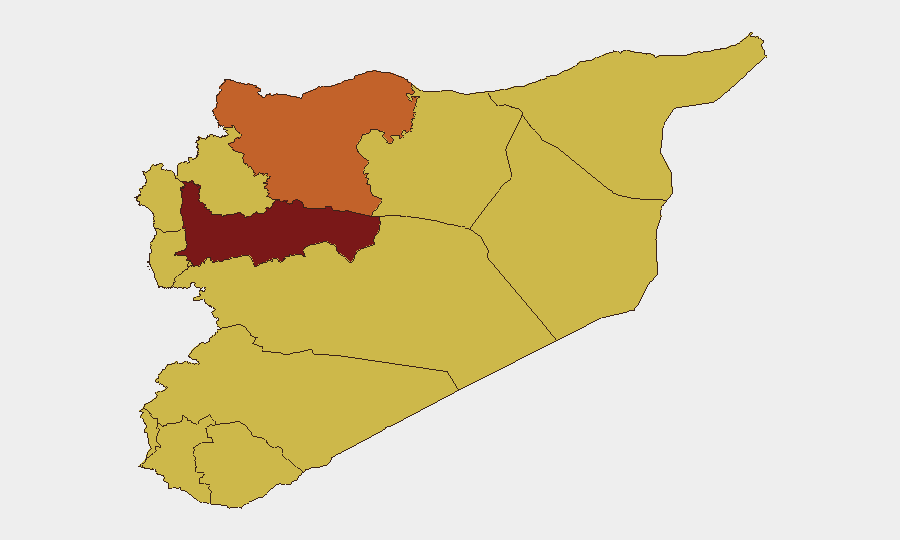 Syria sub-national risk map