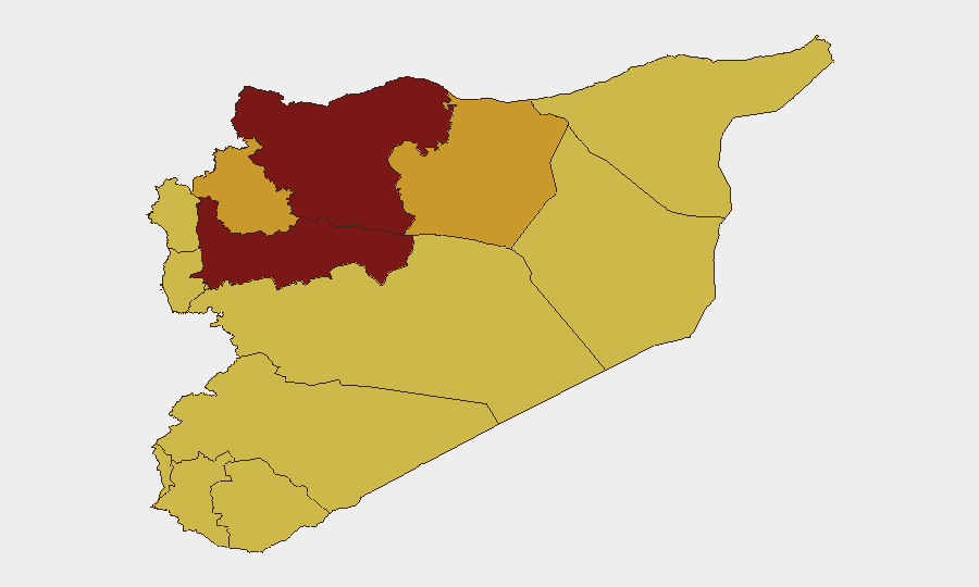 Syria sub-national risk map