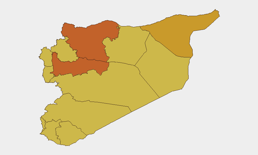 Syria sub-national risk map
