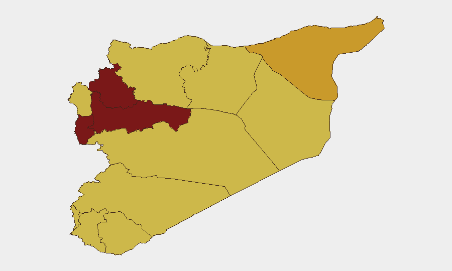 Syria sub-national risk map