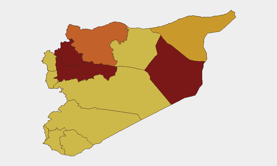 Syria sub-national risk map