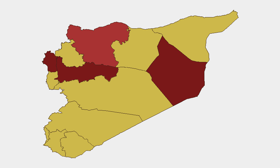 Syria sub-national risk map