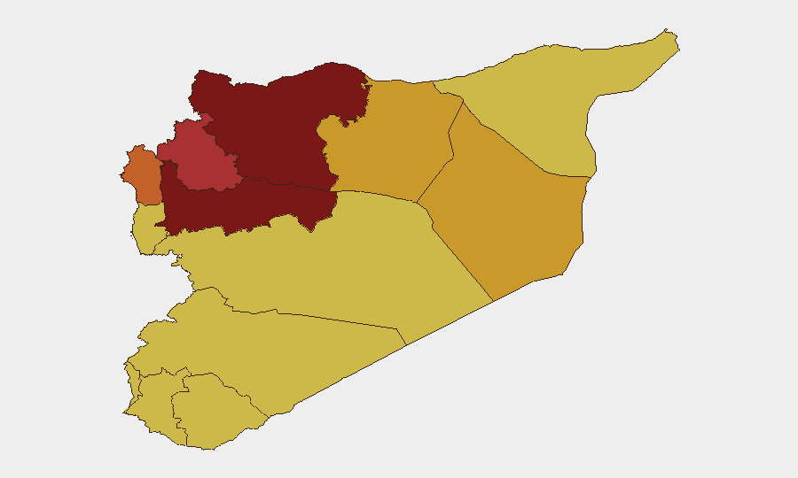 Syria sub-national risk map