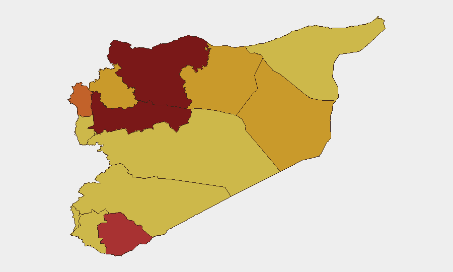Syria sub-national risk map
