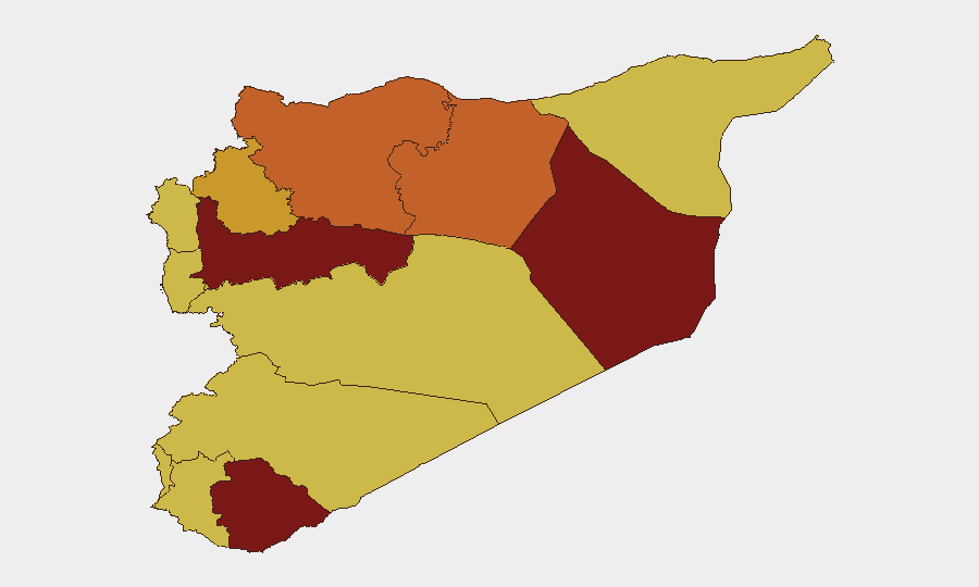 Syria sub-national risk map