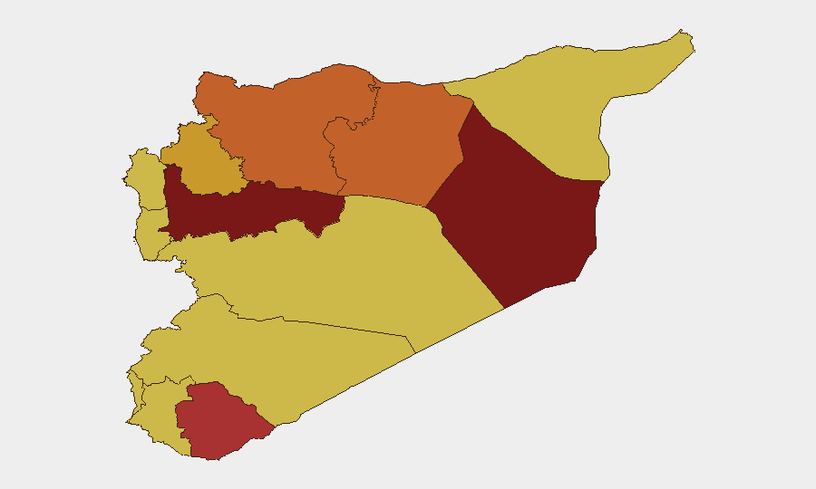 Syria sub-national risk map
