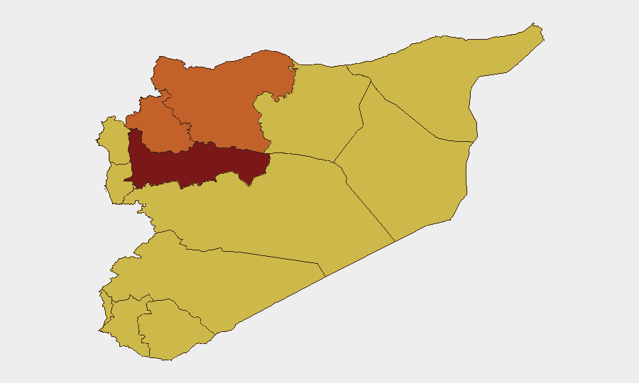 Syria sub-national risk map