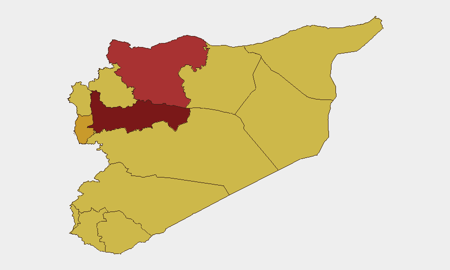Syria sub-national risk map