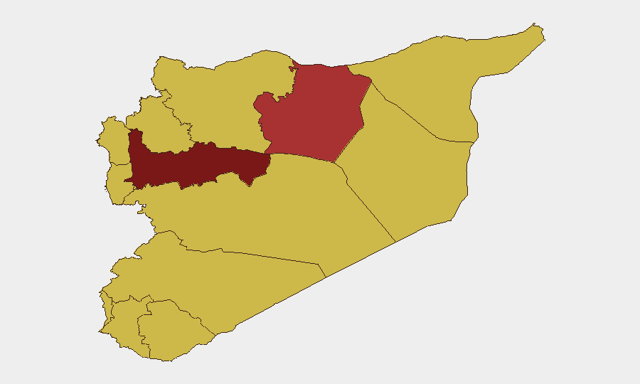 Syria sub-national risk map