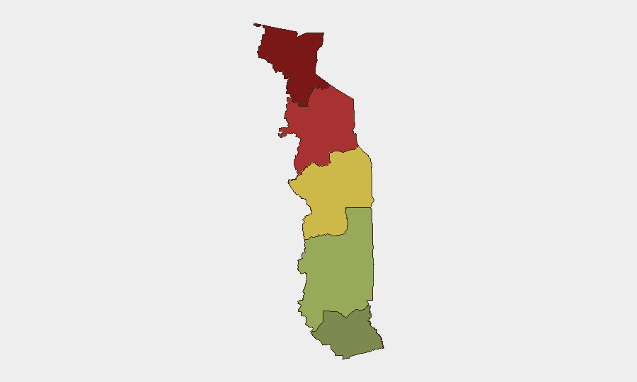 Togo sub-national risk map