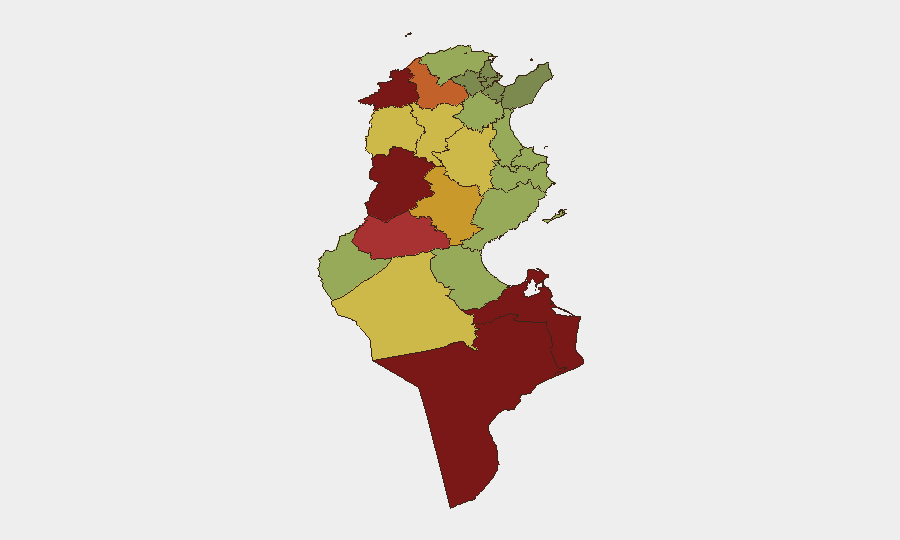 Tunisia sub-national risk map