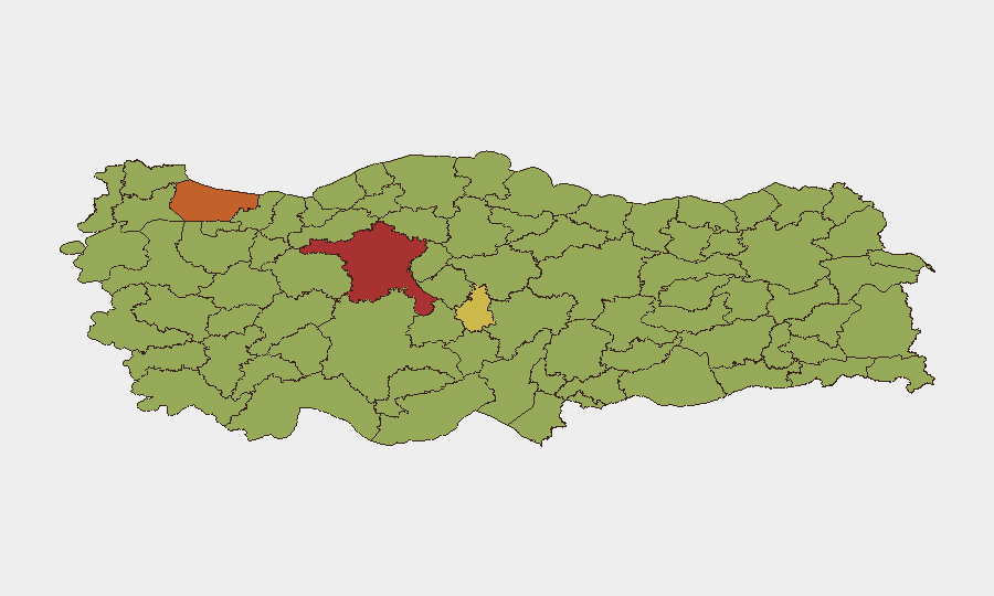 Turkey sub-national risk map