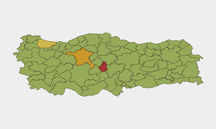 Turkey sub-national risk map