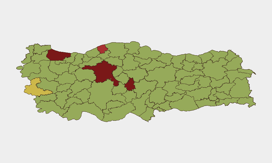 Turkey sub-national risk map