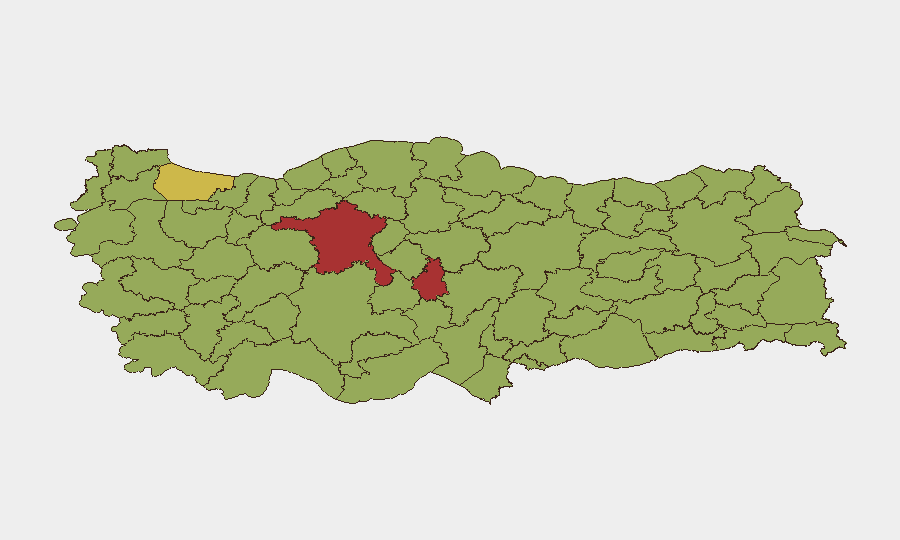 Turkey sub-national risk map