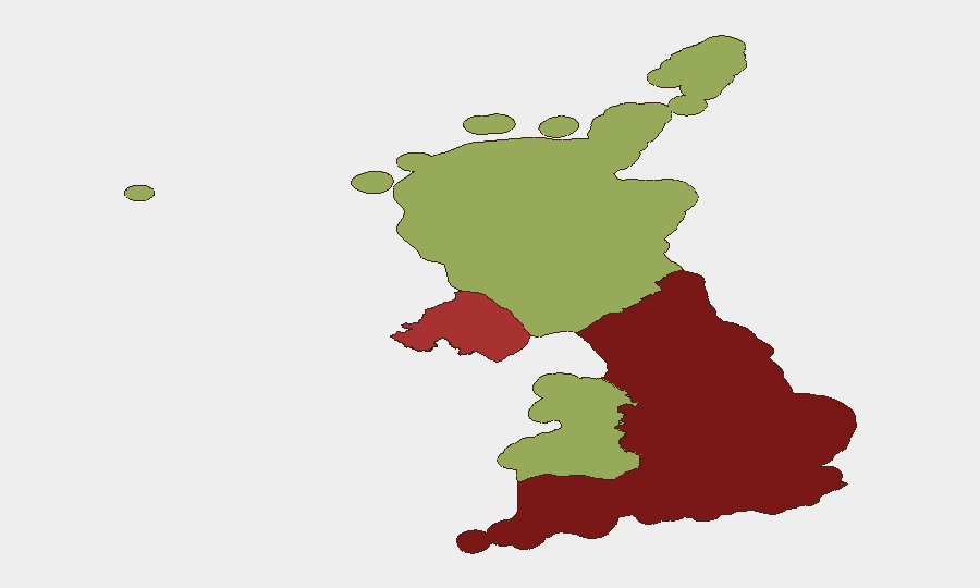 United Kingdom sub-national risk map