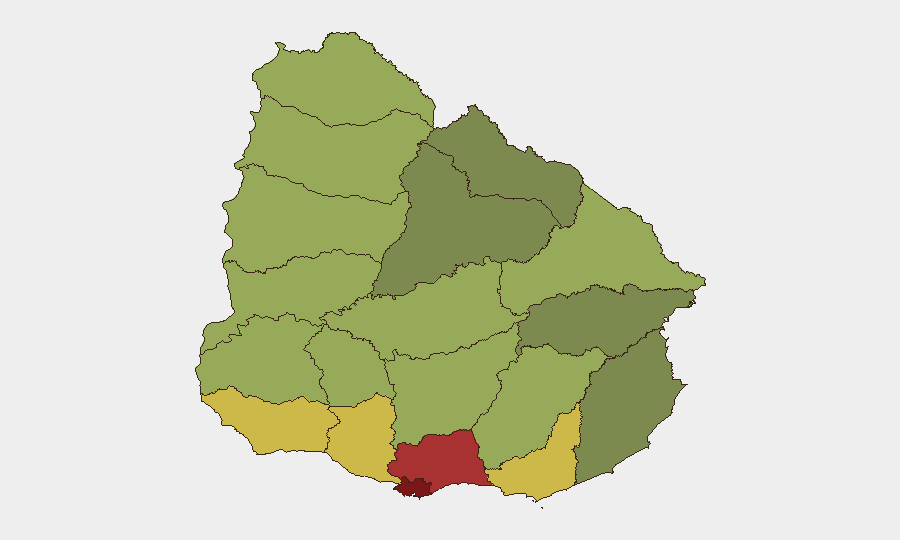 Uruguay sub-national risk map