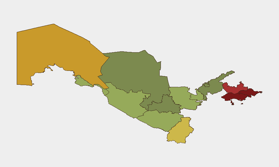 Uzbekistan sub-national risk map